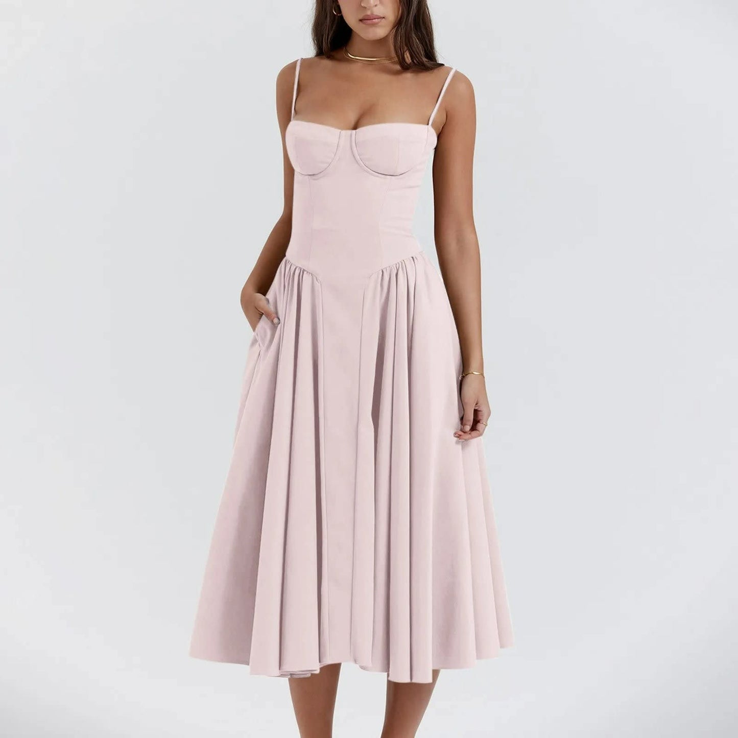 Posy Corset Cocktail Midi Dress_7