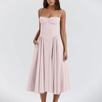 Posy Corset Cocktail Midi Dress