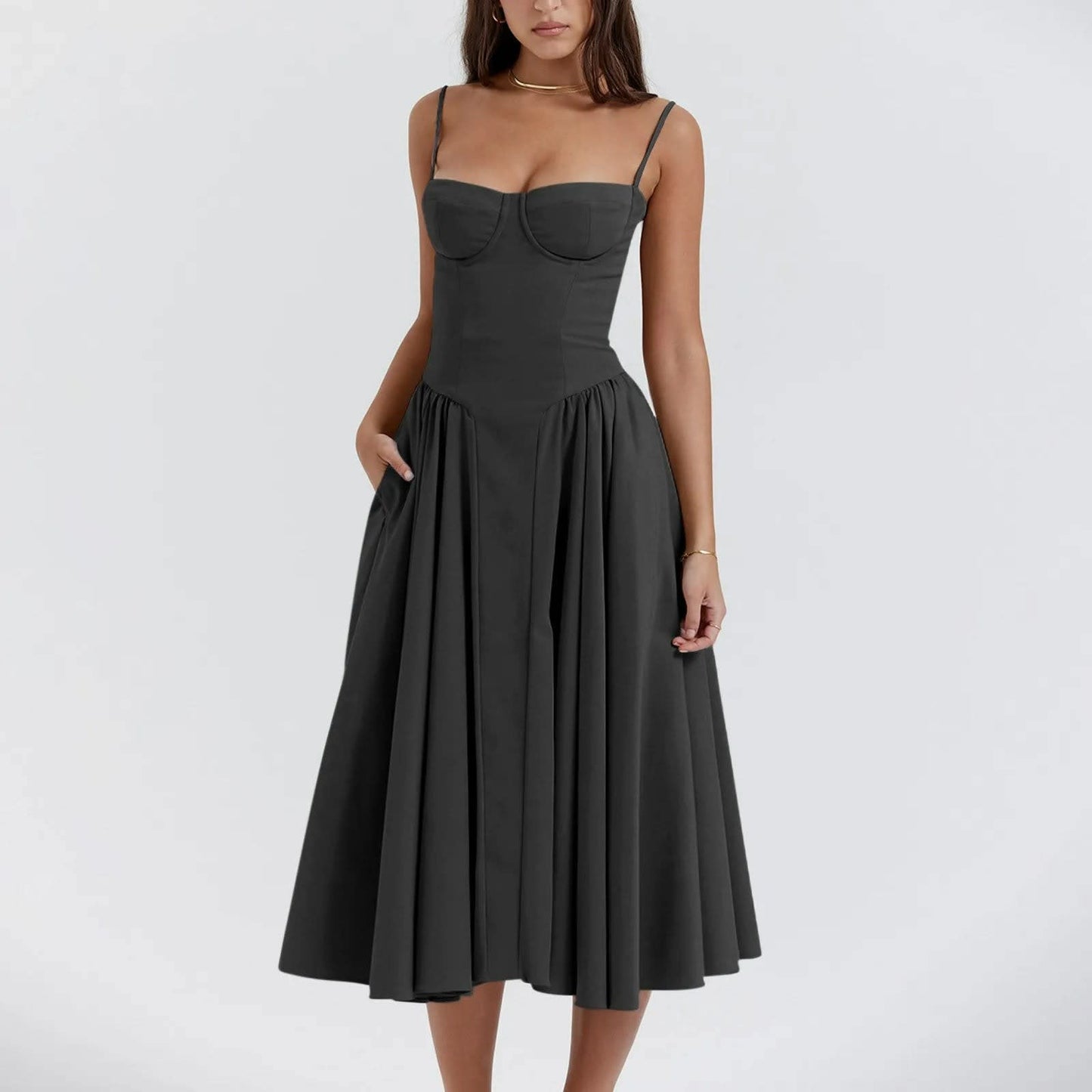 Posy Corset Cocktail Midi Dress_9