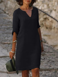 Maia Relaxed V-Neck Shift Dress