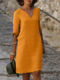 Maia Relaxed V-Neck Shift Dress