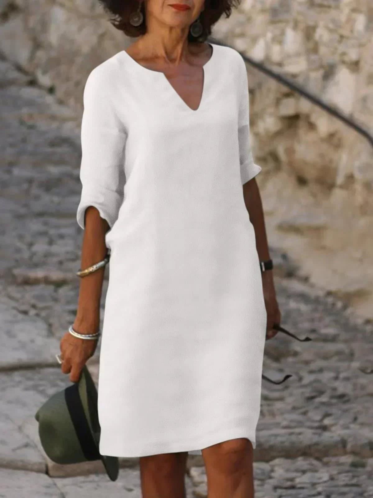Maia Relaxed V-Neck Shift Dress