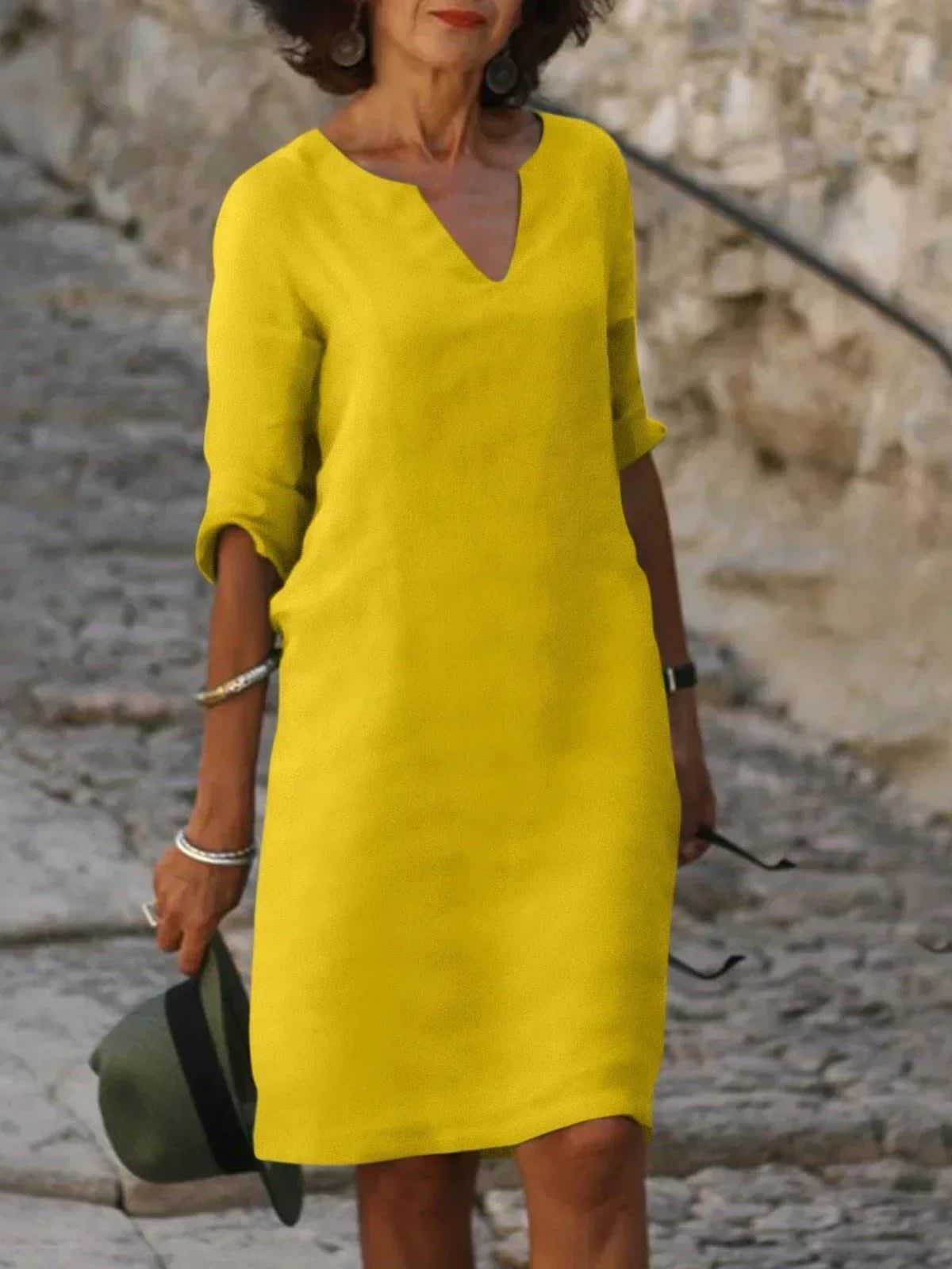 Maia Relaxed V-Neck Shift Dress