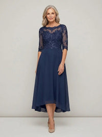 Elodie Mother of the Bride Wedding Guest Midi Dress with Sleeves
