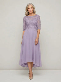 Elodie Mother of the Bride Wedding Guest Midi Dress with Sleeves