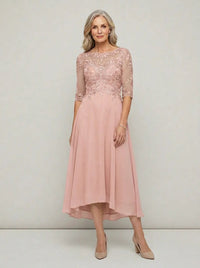 Elodie Mother of the Bride Wedding Guest Midi Dress with Sleeves
