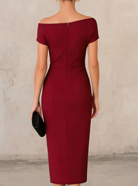 Lara One Shoulder Ruched Midi Dress