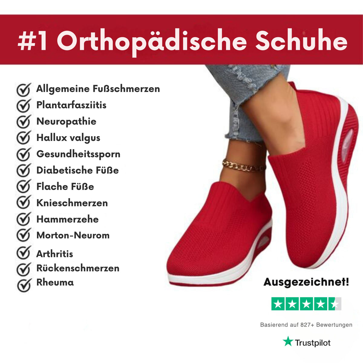 Alenka Orthopedic Cushioned Slip-On Sneakers