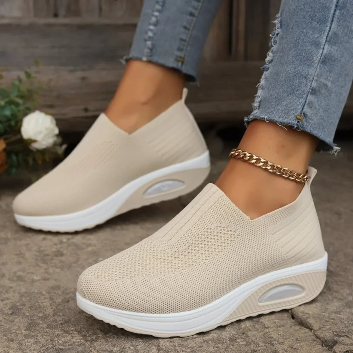 Alenka Orthopedic Cushioned Slip-On Sneakers