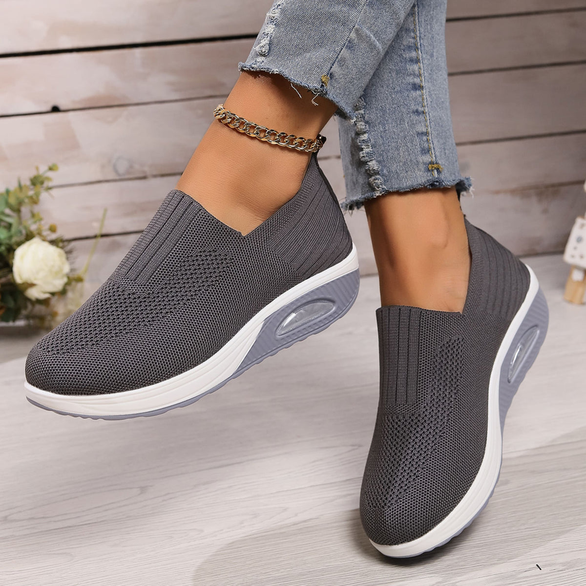 Alenka Orthopedic Cushioned Slip-On Sneakers