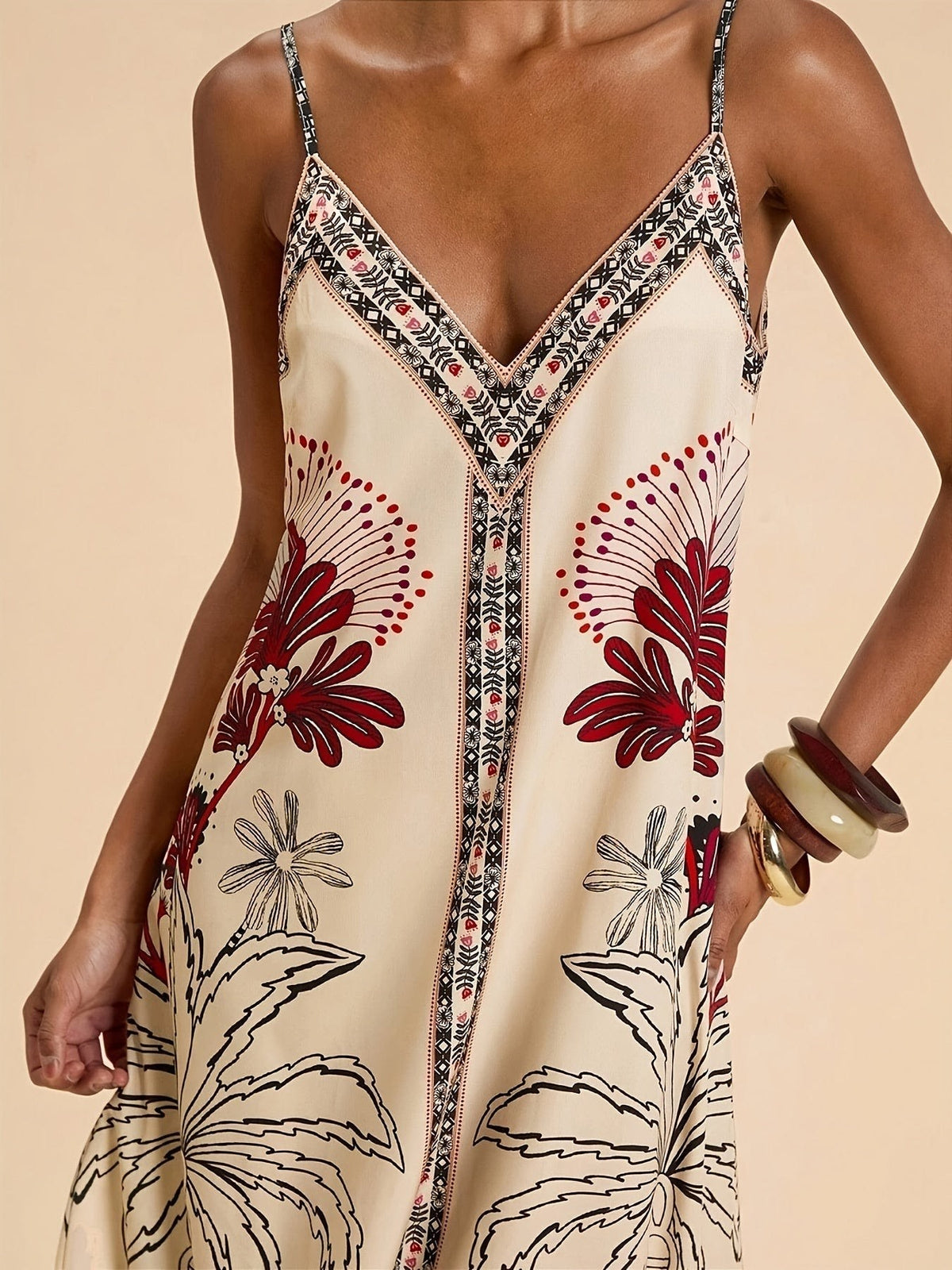 Leilani Floral Boho V-Neck Maxi Dress_2