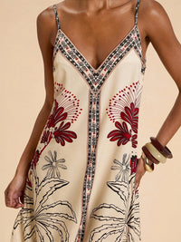 Leilani Floral Boho V-Neck Maxi Dress