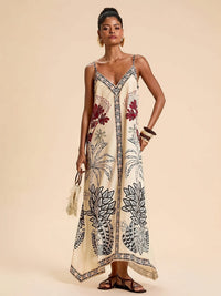Leilani Floral Boho V-Neck Maxi Dress