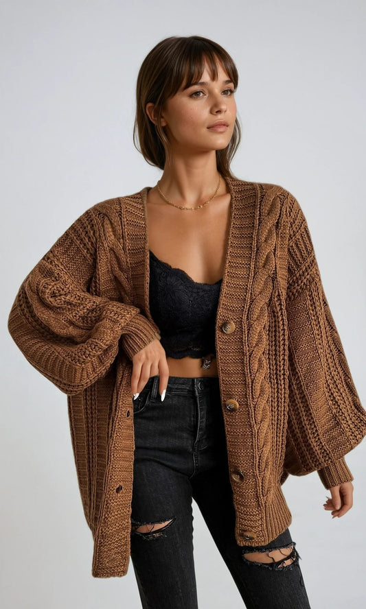 Nova Oversized Cable Knit Cardigan_1
