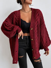 Nova Oversized Cable Knit Cardigan
