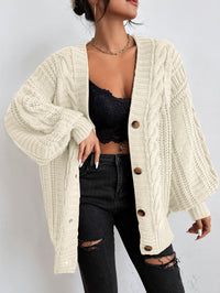 Nova Oversized Cable Knit Cardigan
