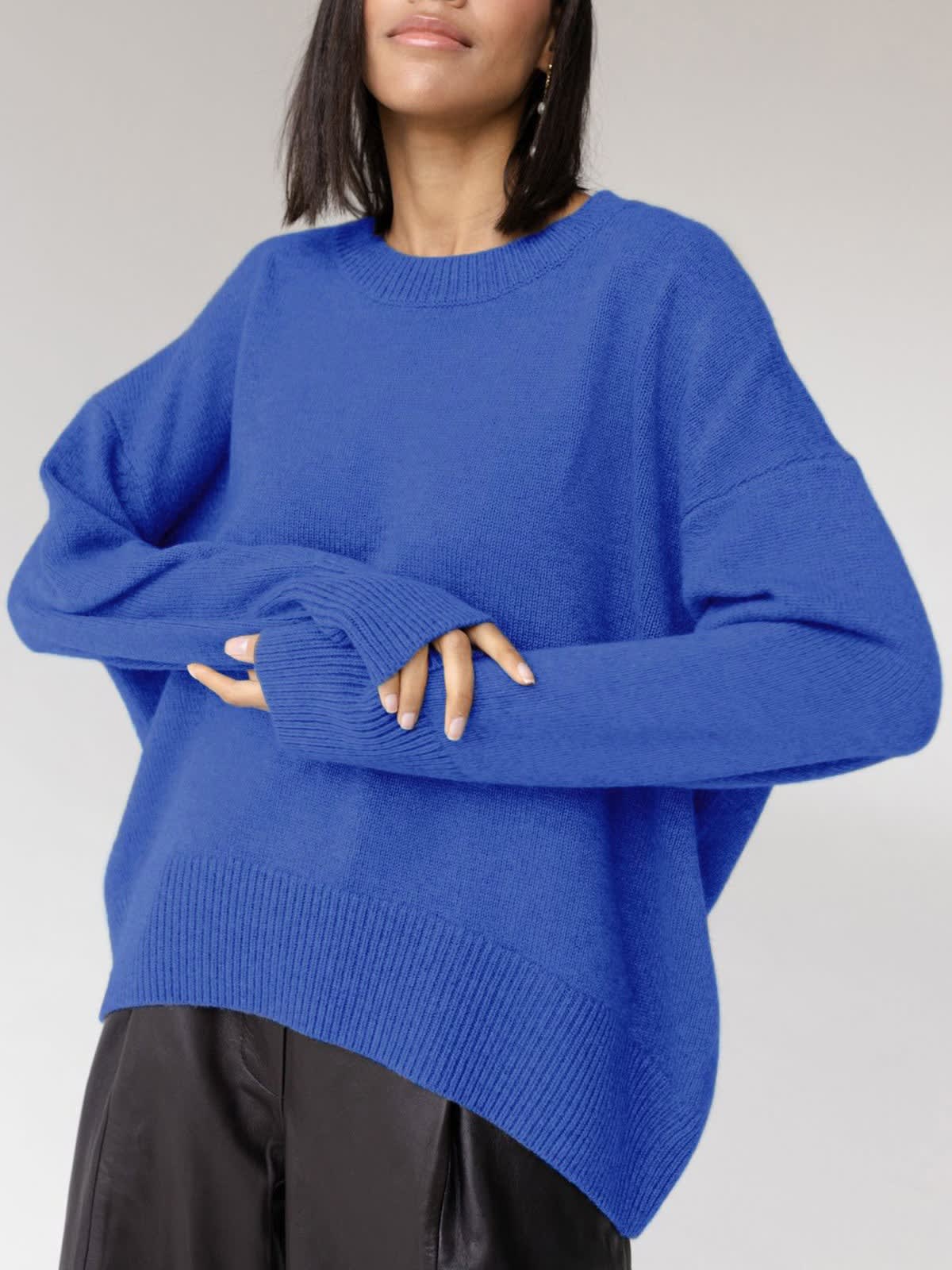 Callie Oversized Crew Neck Knit Sweater
