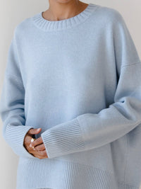 Callie Oversized Crew Neck Knit Sweater