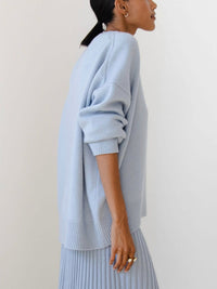 Callie Oversized Crew Neck Knit Sweater