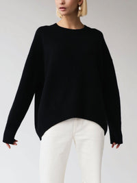 Callie Oversized Crew Neck Knit Sweater