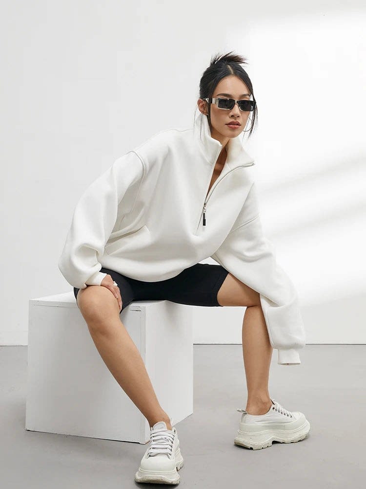 Yuna Oversized Half Zip Pullover