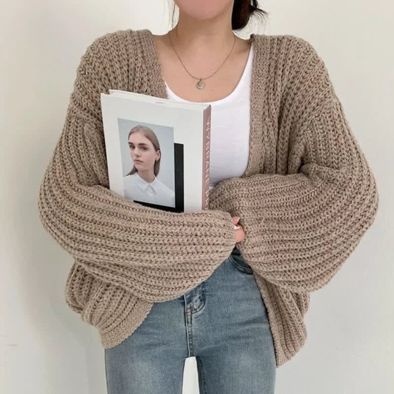 Lira Chunky Knit Open Front Cardigan