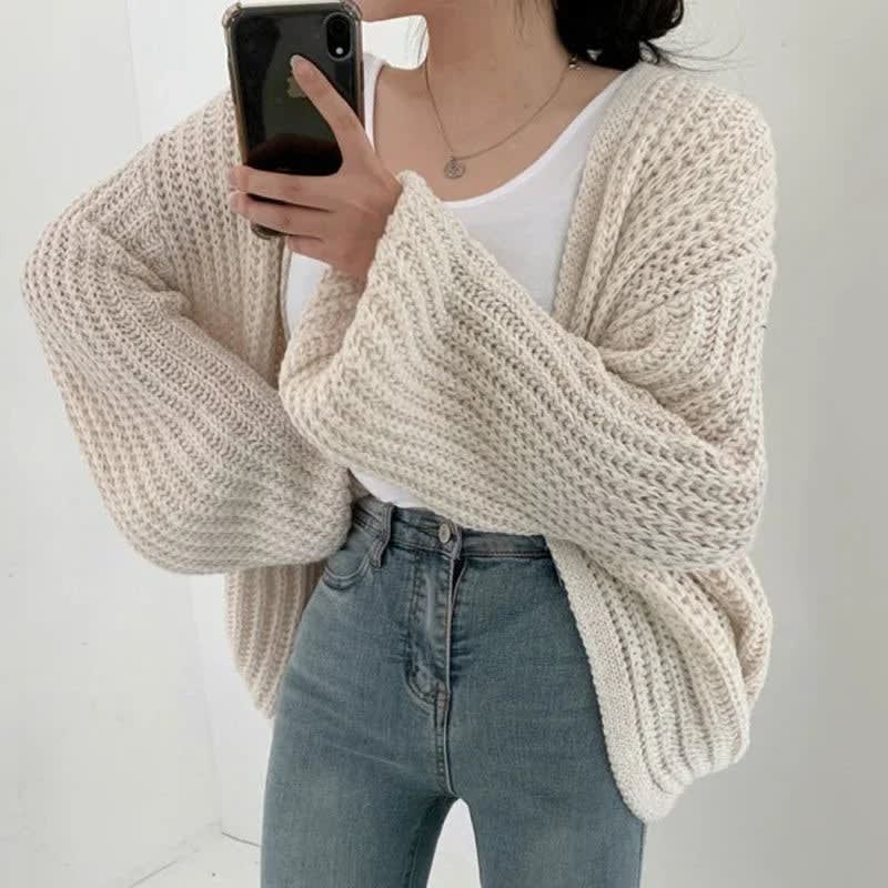 Lira Chunky Knit Open Front Cardigan