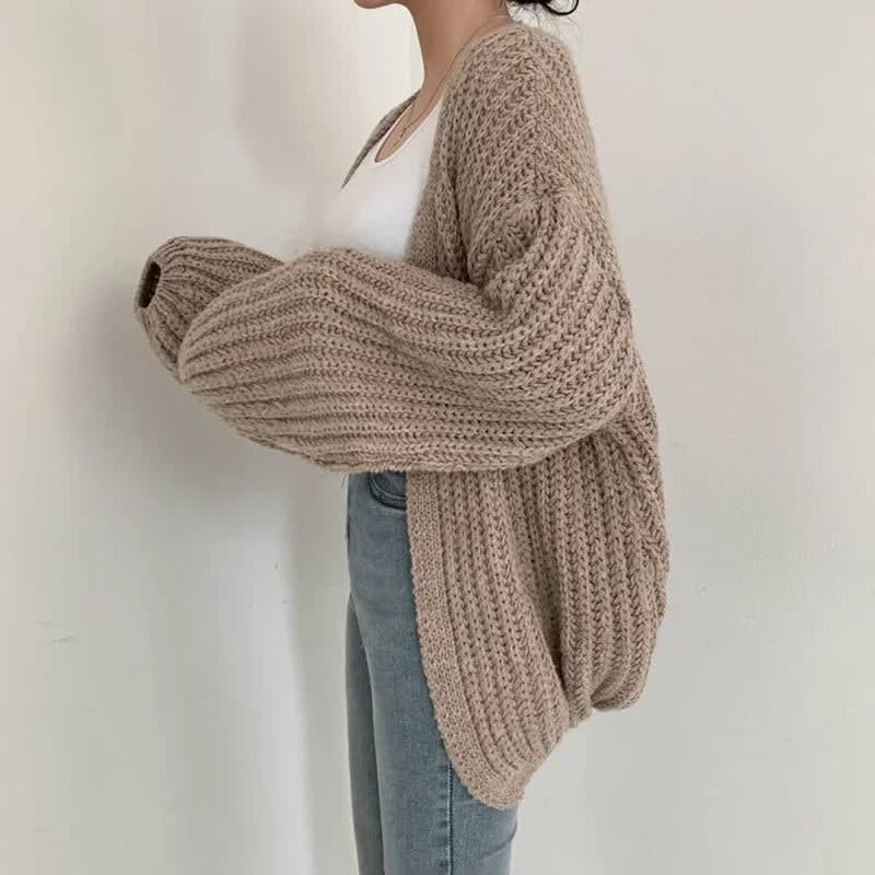 Lira Chunky Knit Open Front Cardigan