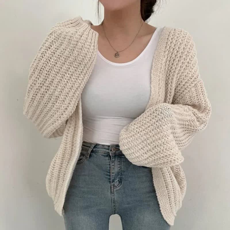 Lira Chunky Knit Open Front Cardigan