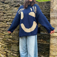 Sela Oversized Smiley Face Sweater