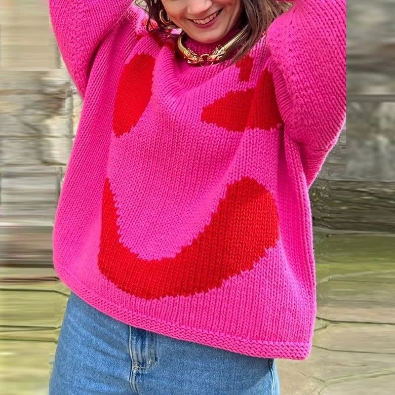 Sela Oversized Smiley Face Sweater_8