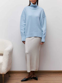 Reeva Oversized Knit Turtleneck Sweater