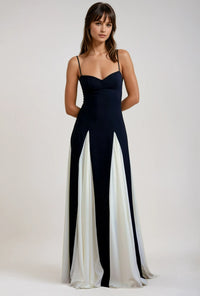 Hero A-Line Georgette Evening Maxi Dress