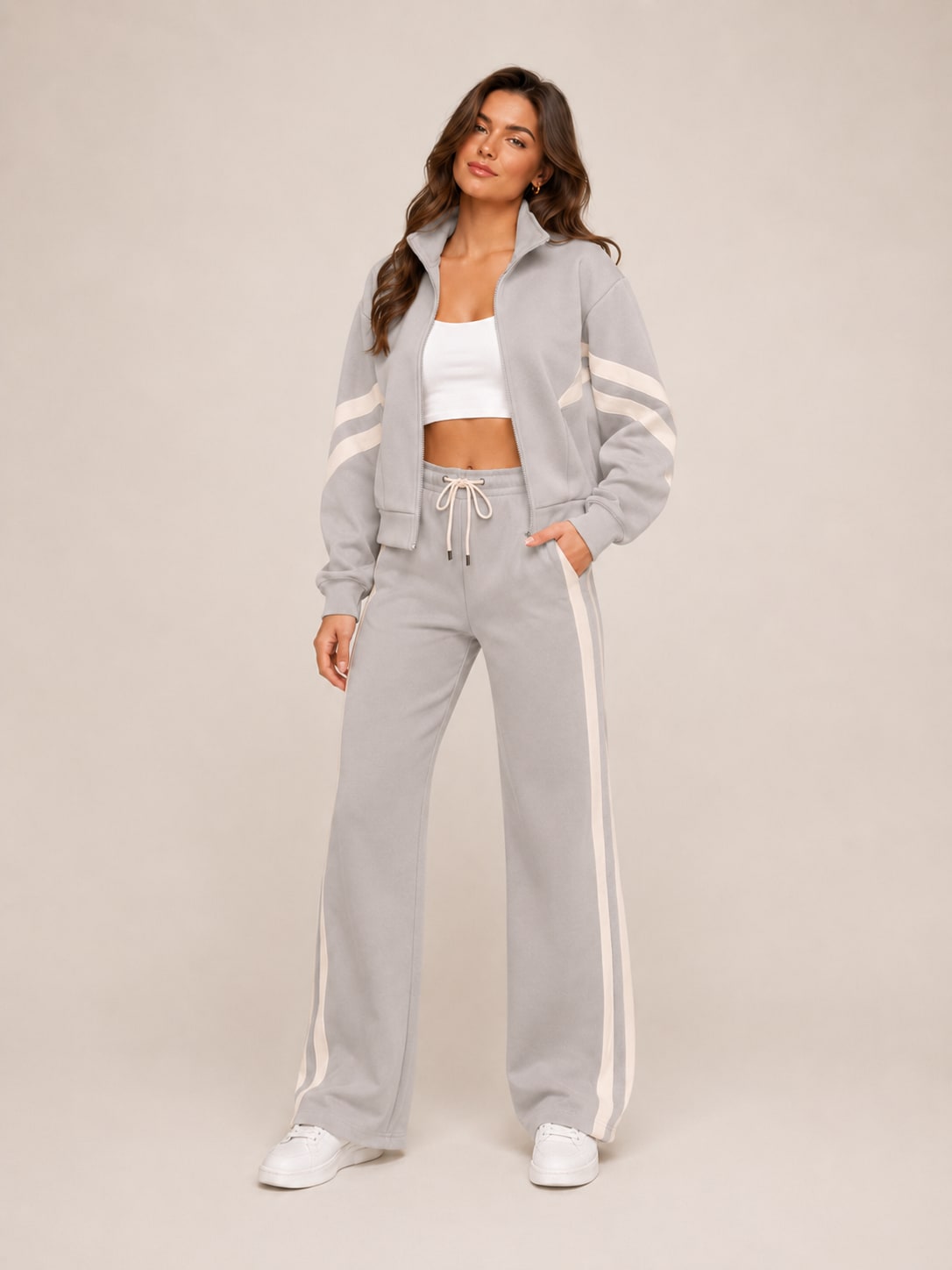 Yasmin Wide Leg Two Piece Tracksuit Set