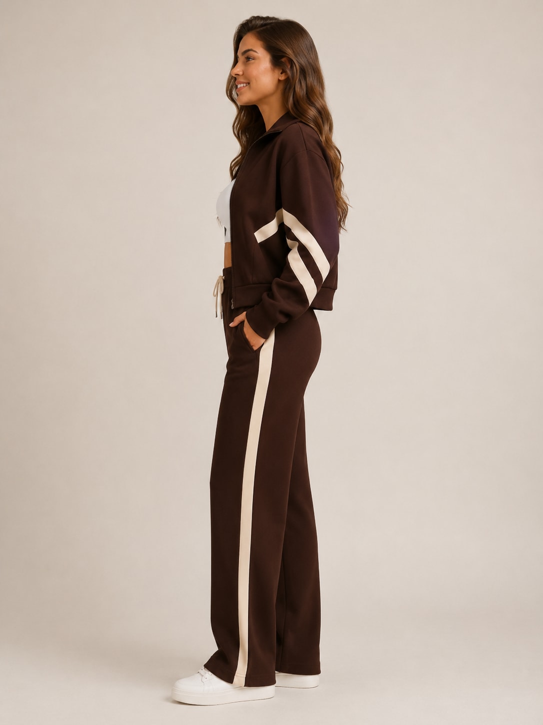 Yasmin Wide Leg Two Piece Tracksuit Set