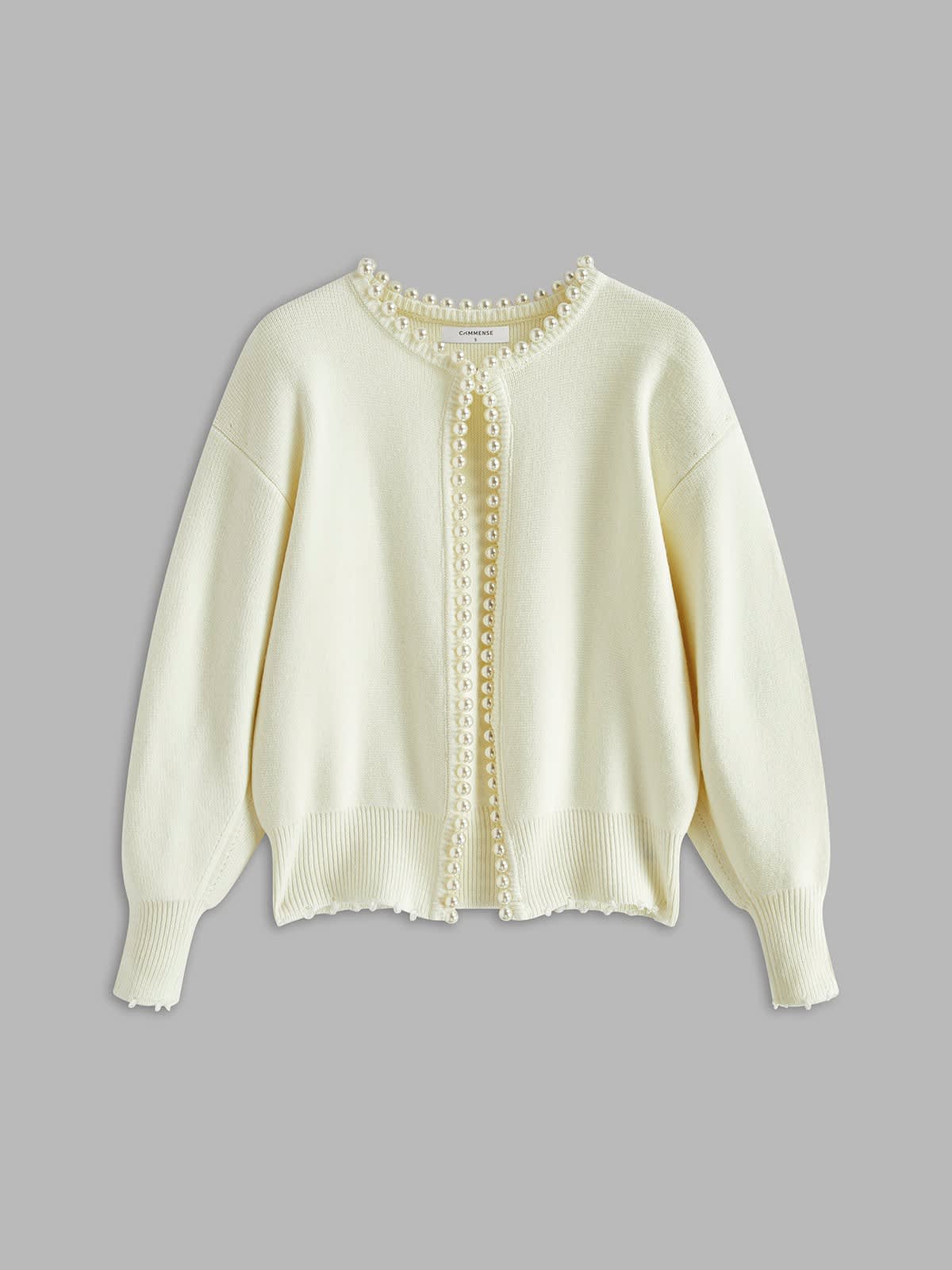 Diantha Pearl Trim Knit Cardigan