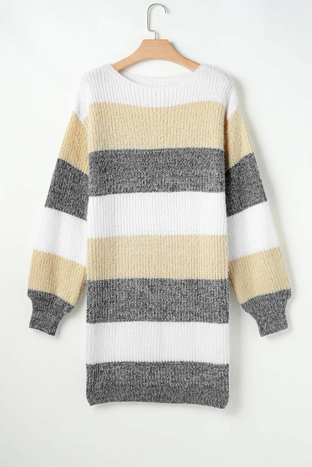 Kirsten Striped Color Block Sweater Dress