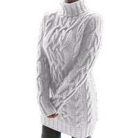 Justine Cable Knit Turtleneck Mini Dress
