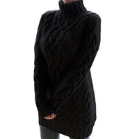 Justine Cable Knit Turtleneck Mini Dress