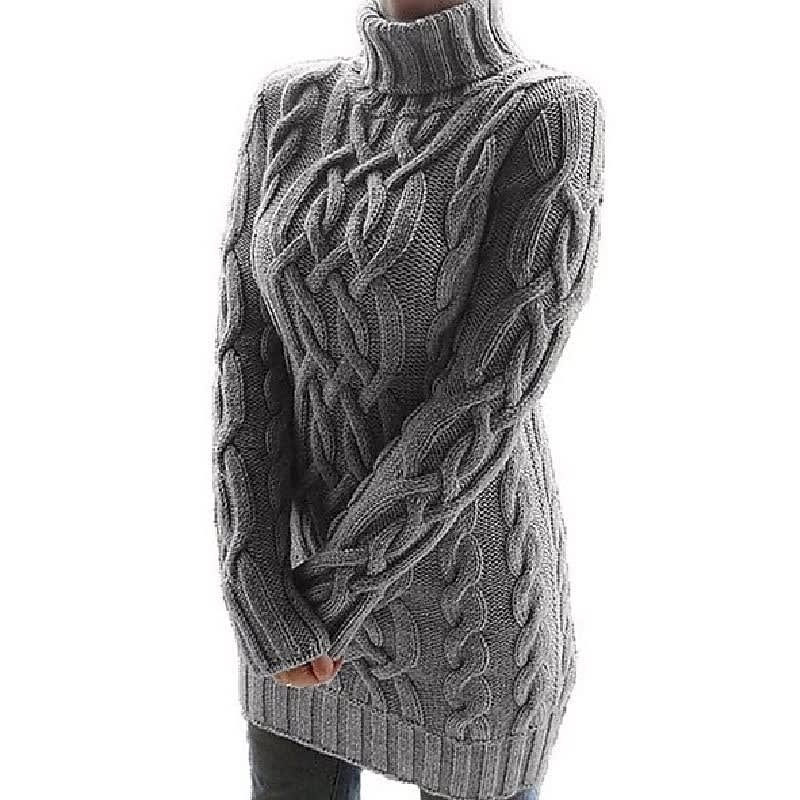 Justine Cable Knit Turtleneck Mini Dress_8
