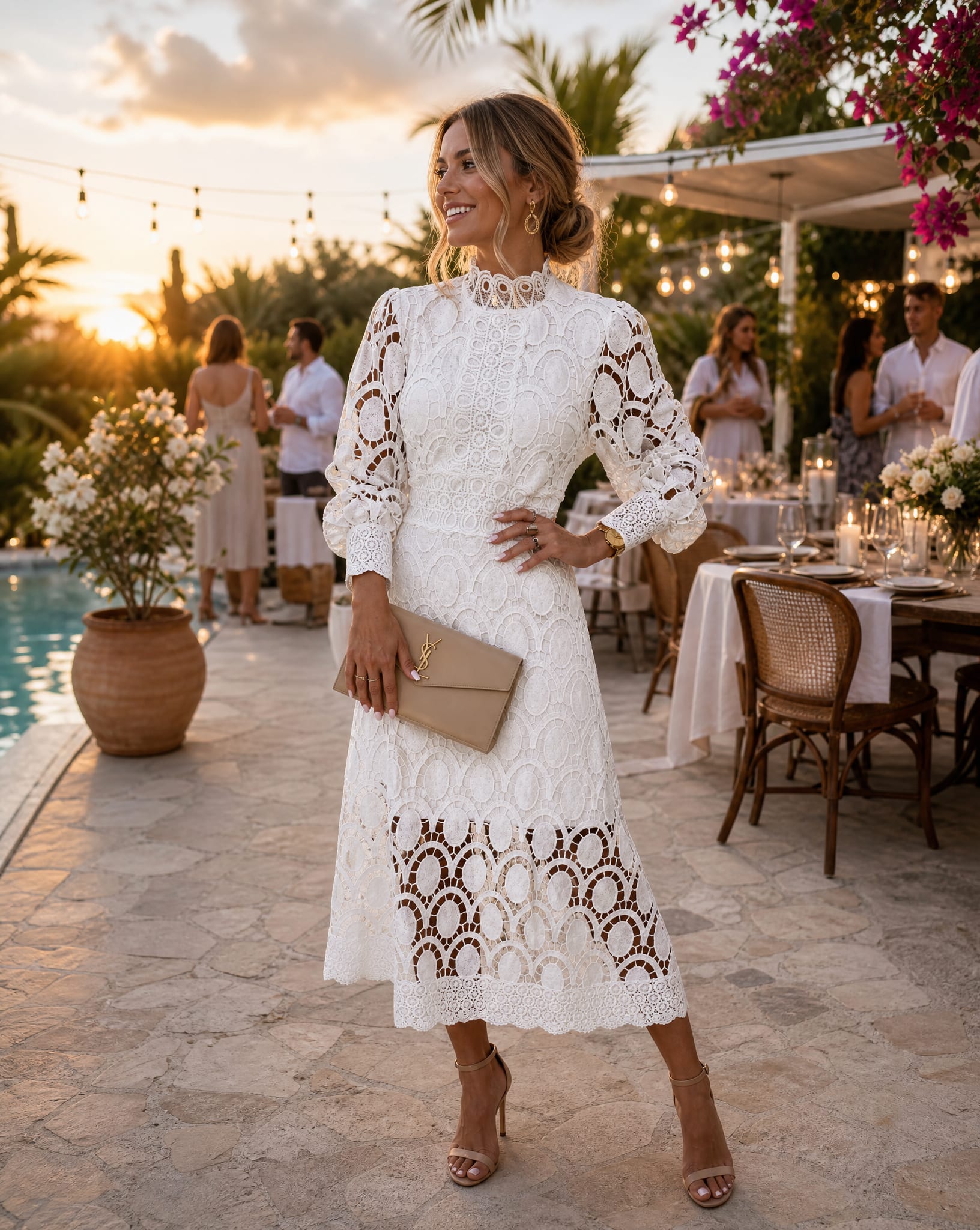 Manon Lace Wedding Guest Maxi Dress