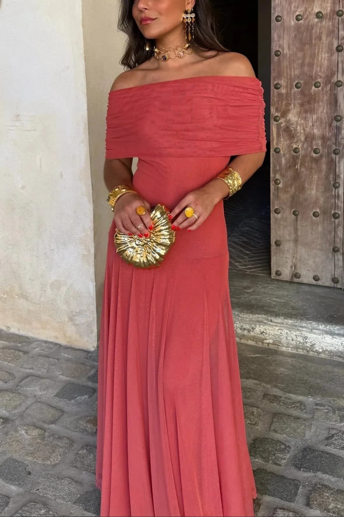 Elena One Shoulder Ruched Maxi Dress_4