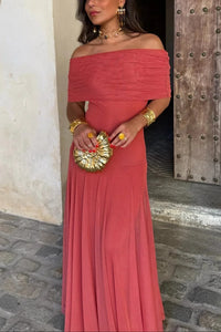 Elena One Shoulder Ruched Maxi Dress