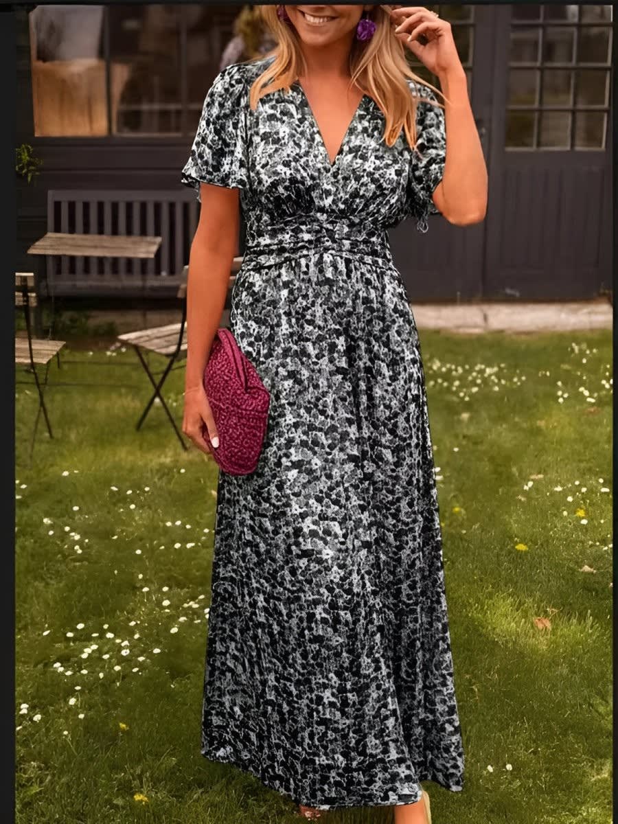 Janet Floral Flutter Sleeve Maxi Dress_12