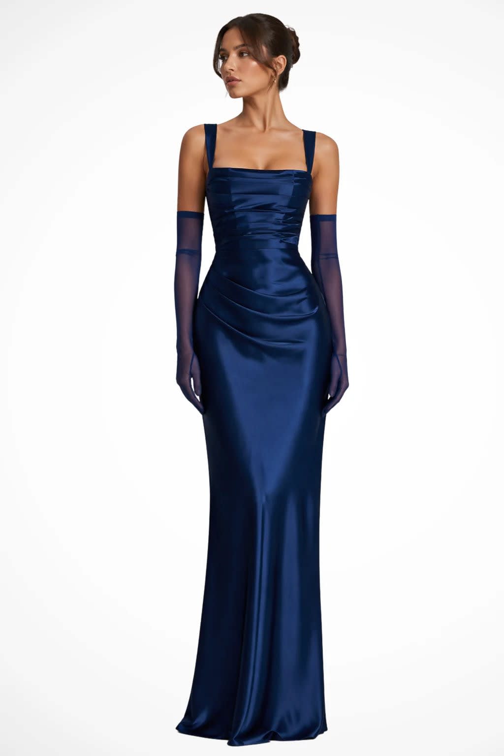 Philippa Strappy Ruched Wedding Guest Maxi Dress_4