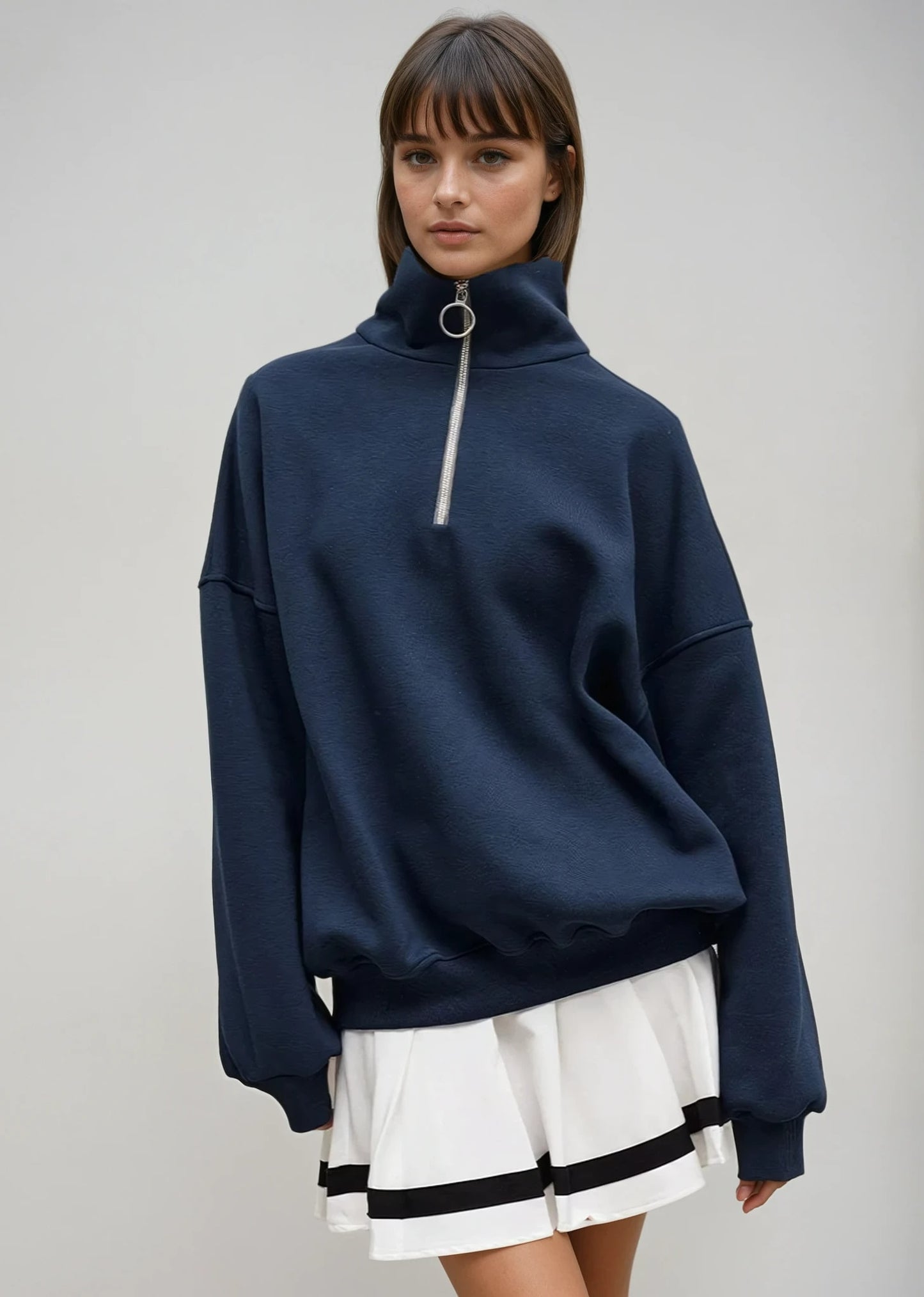 Eliza Oversized Half Zip Sweatshirt_1
