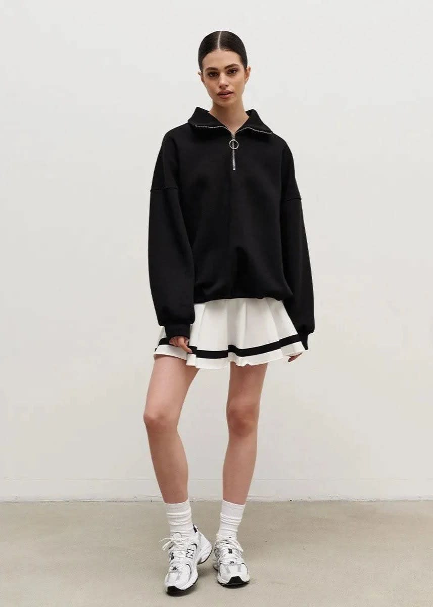 Eliza Oversized Half Zip Sweatshirt