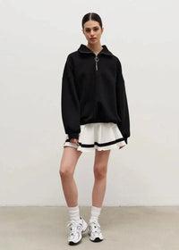 Eliza Oversized Half Zip Sweatshirt