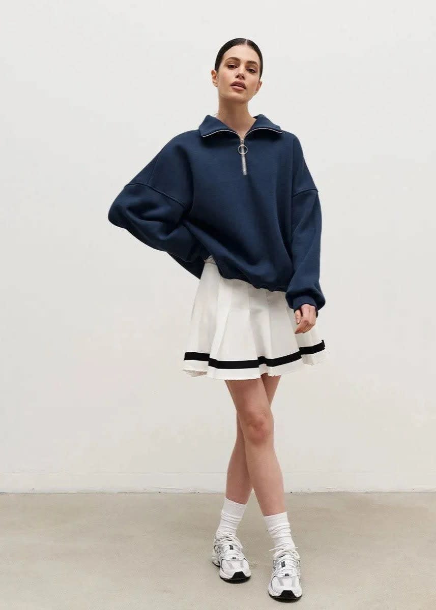 Eliza Oversized Half Zip Sweatshirt
