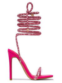 Sloane Rhinestone Lace Up Heels
